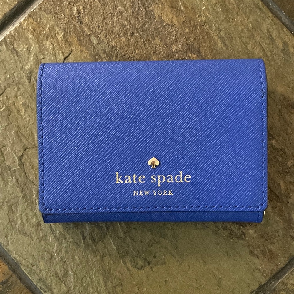 Kate Spade blue and cream wallet